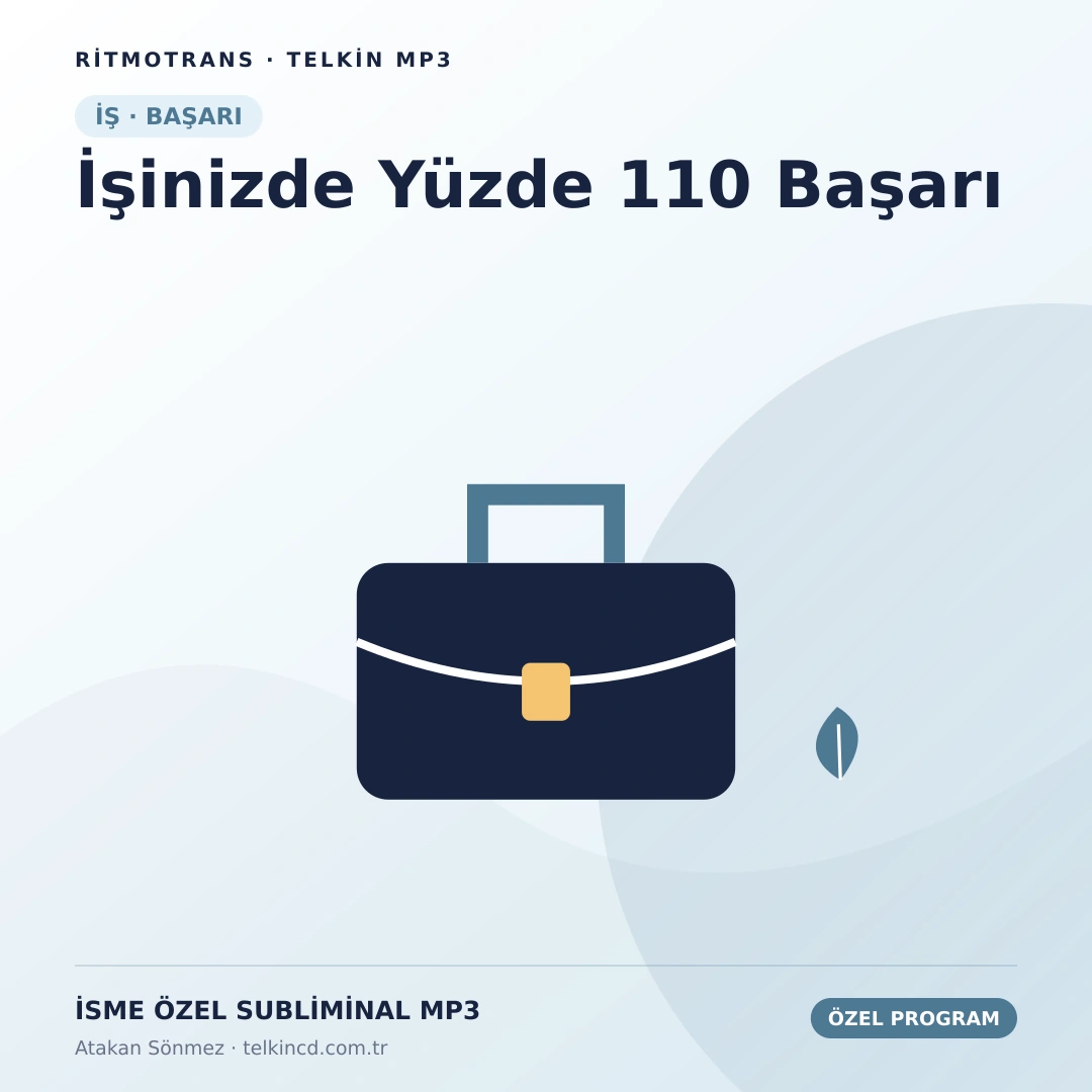 İşinizde Yüzde 110 Başarı | İsme Özel Telkin MP3