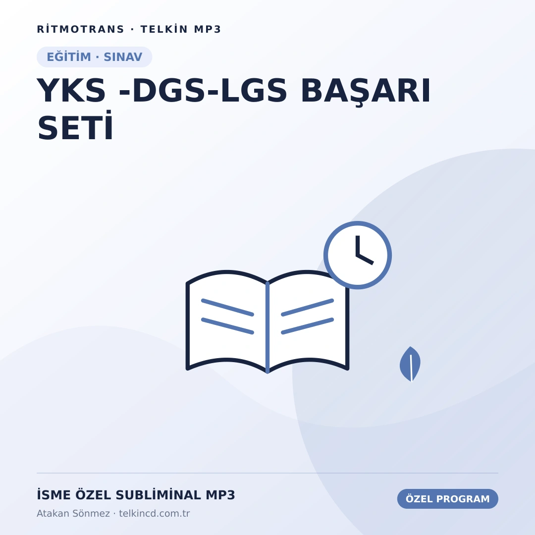 YKS -DGS-LGS BAŞARI SETİ | İsme Özel Telkin MP3