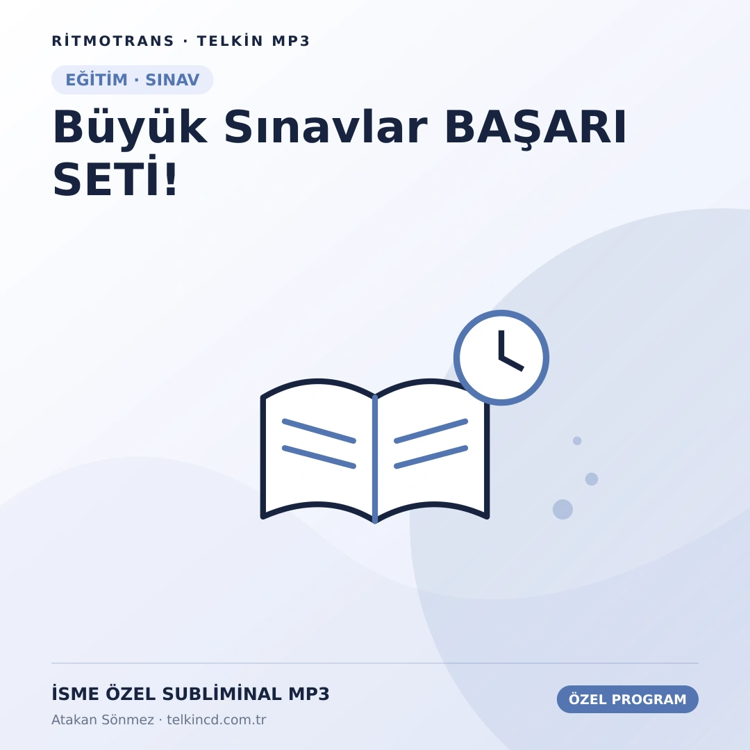 Büyük Sınavlar BAŞARI SETİ! | İsme Özel Telkin MP3