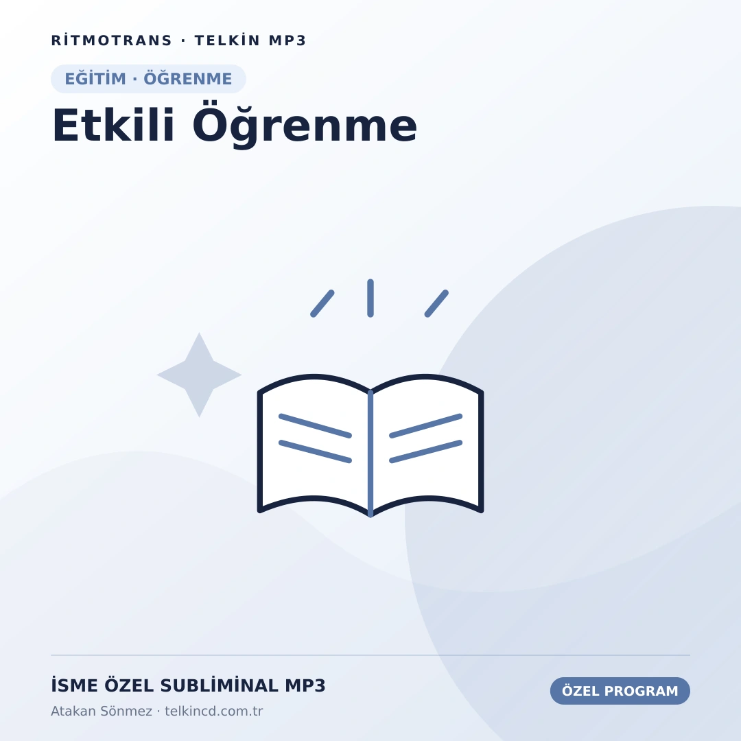 Etkili Öğrenme | İsme Özel Telkin MP3