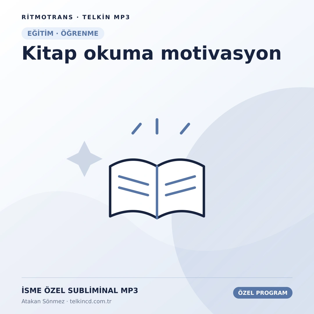 Kitap okuma motivasyon | İsme Özel Telkin MP3