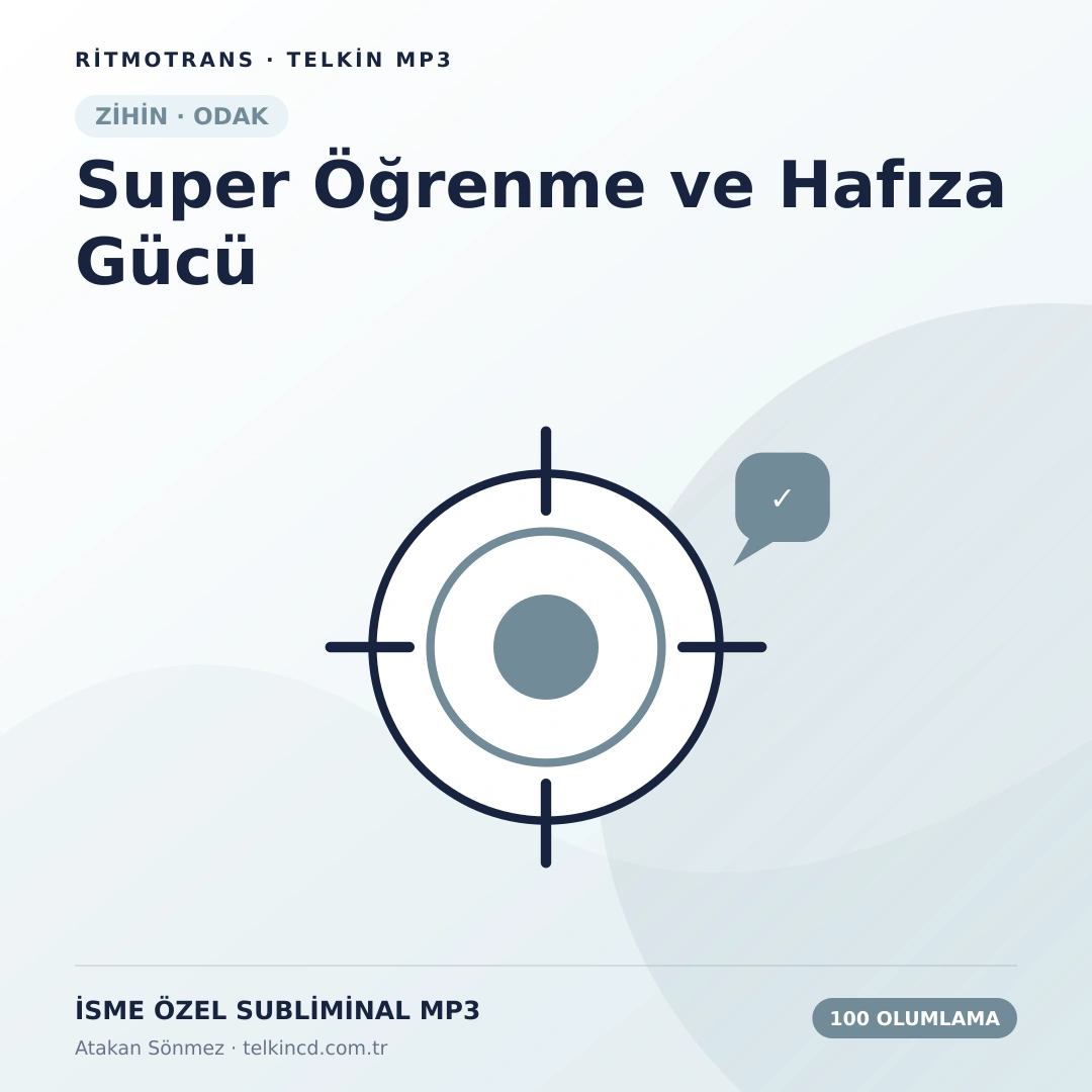 Super Öğrenme ve Hafıza Gücü 100 Olumlamalı | İsme Özel Telkin MP3