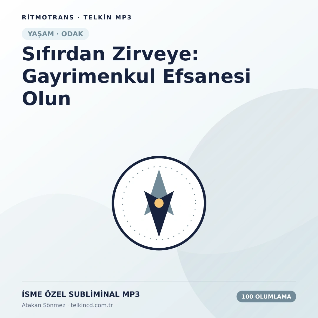 Sıfırdan Zirveye: Gayrimenkul Efsanesi Olun 100 Olumlamalı | İsme Özel Telkin MP3