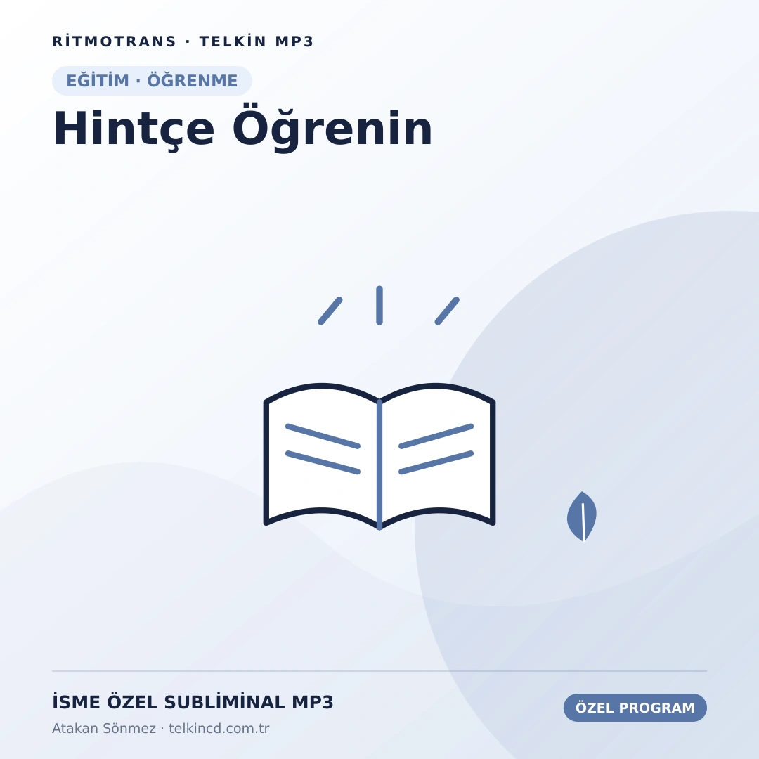 Hintçe Öğrenin | İsme Özel Telkin MP3