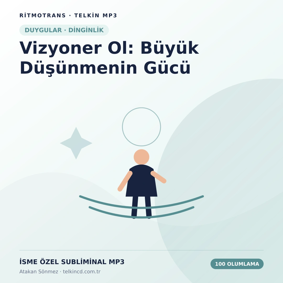 Vizyoner Ol: Büyük Düşünmenin Gücü 100 Olumlamalı | İsme Özel Telkin MP3