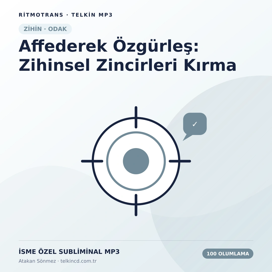 Affederek Özgürleş: Zihinsel Zincirleri Kırma 100 Olumlamalı | İsme Özel Telkin MP3