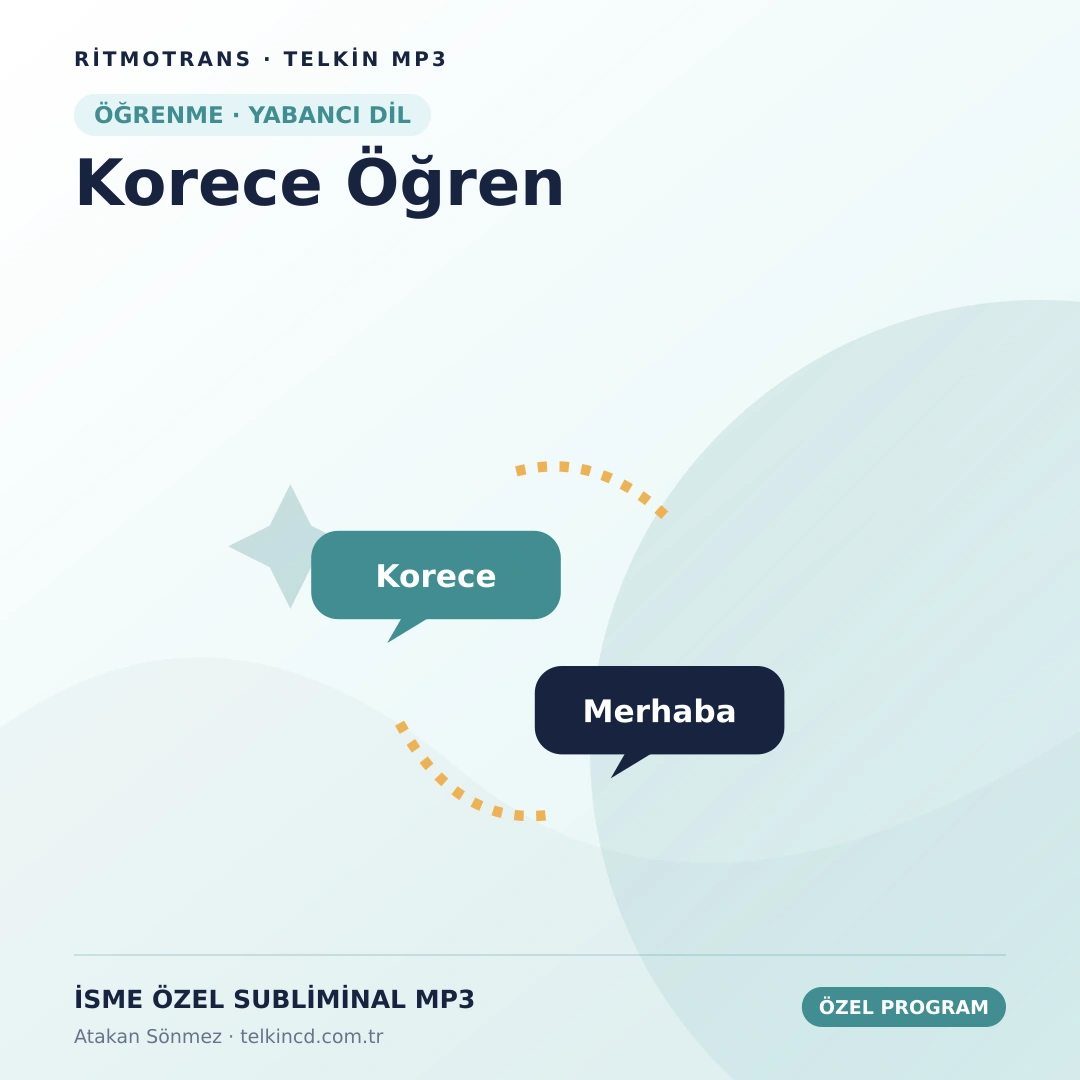 Korece Öğren | İsme Özel Telkin MP3