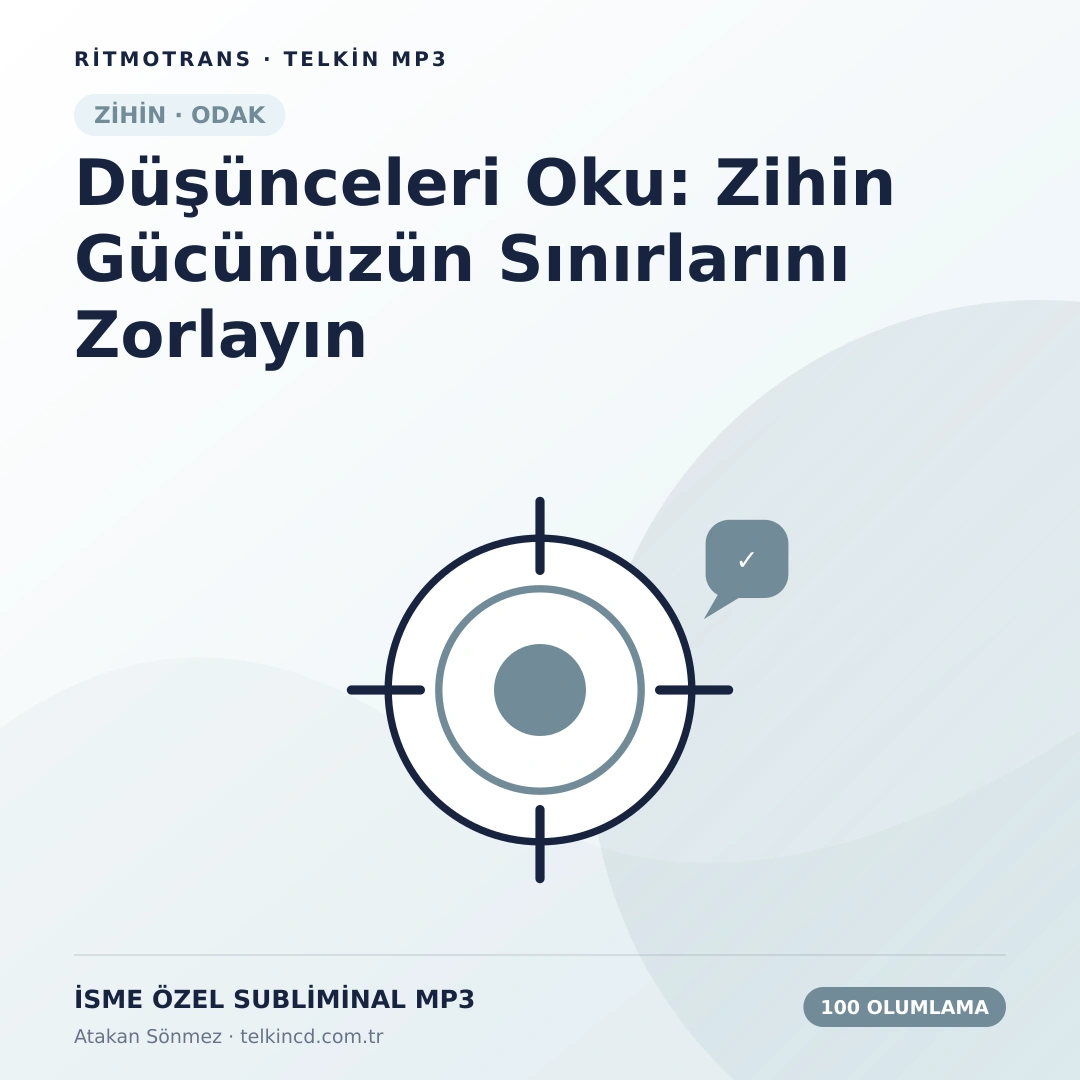 Düşünceleri Oku: Zihin Gücünüzün Sınırlarını Zorlayın 100 Olumlamalı | İsme Özel Telkin MP3