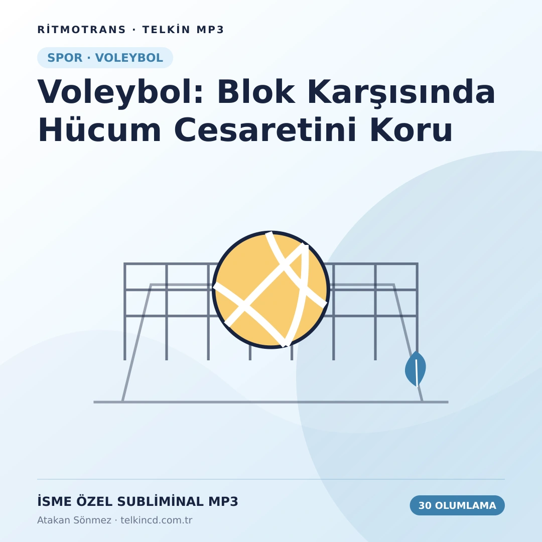 Voleybol: Blok Karşısında Hücum Cesaretini Koru | 30 Olumlamalı İsme Özel Telkin MP3