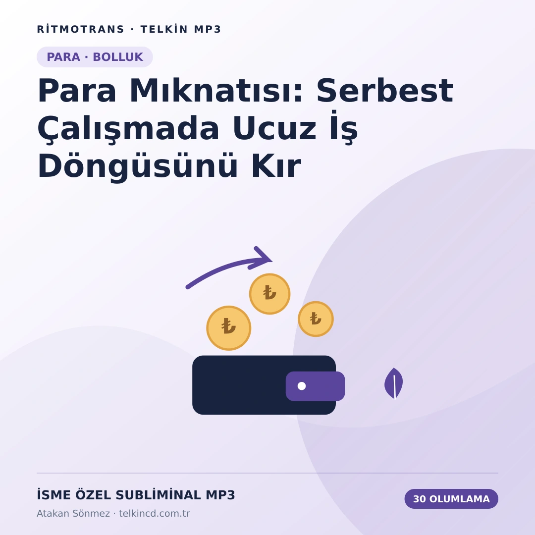 Para Mıknatısı: Serbest Çalışmada Ucuz İş Döngüsünü Kır | 30 Olumlamalı İsme Özel Telkin MP3
