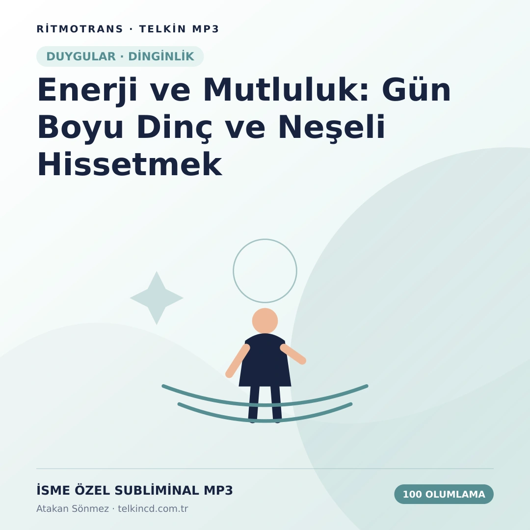 Enerji ve Mutluluk: Gün Boyu Dinç ve Neşeli Hissetmek 100 Olumlamalı | İsme Özel Telkin MP3