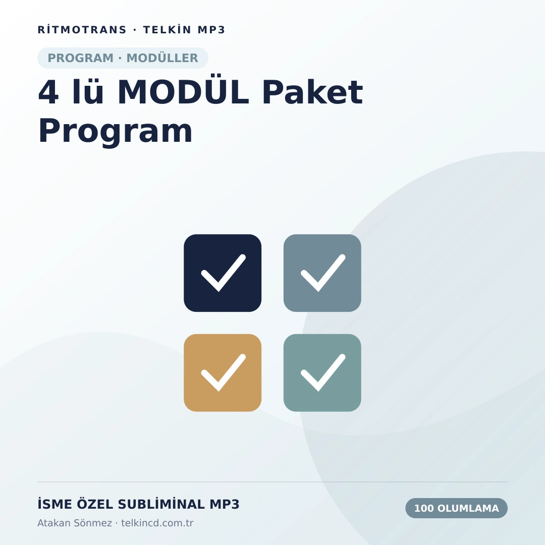 4 lü MODÜL Paket Program 100 Olumlamalı | İsme Özel Telkin MP3