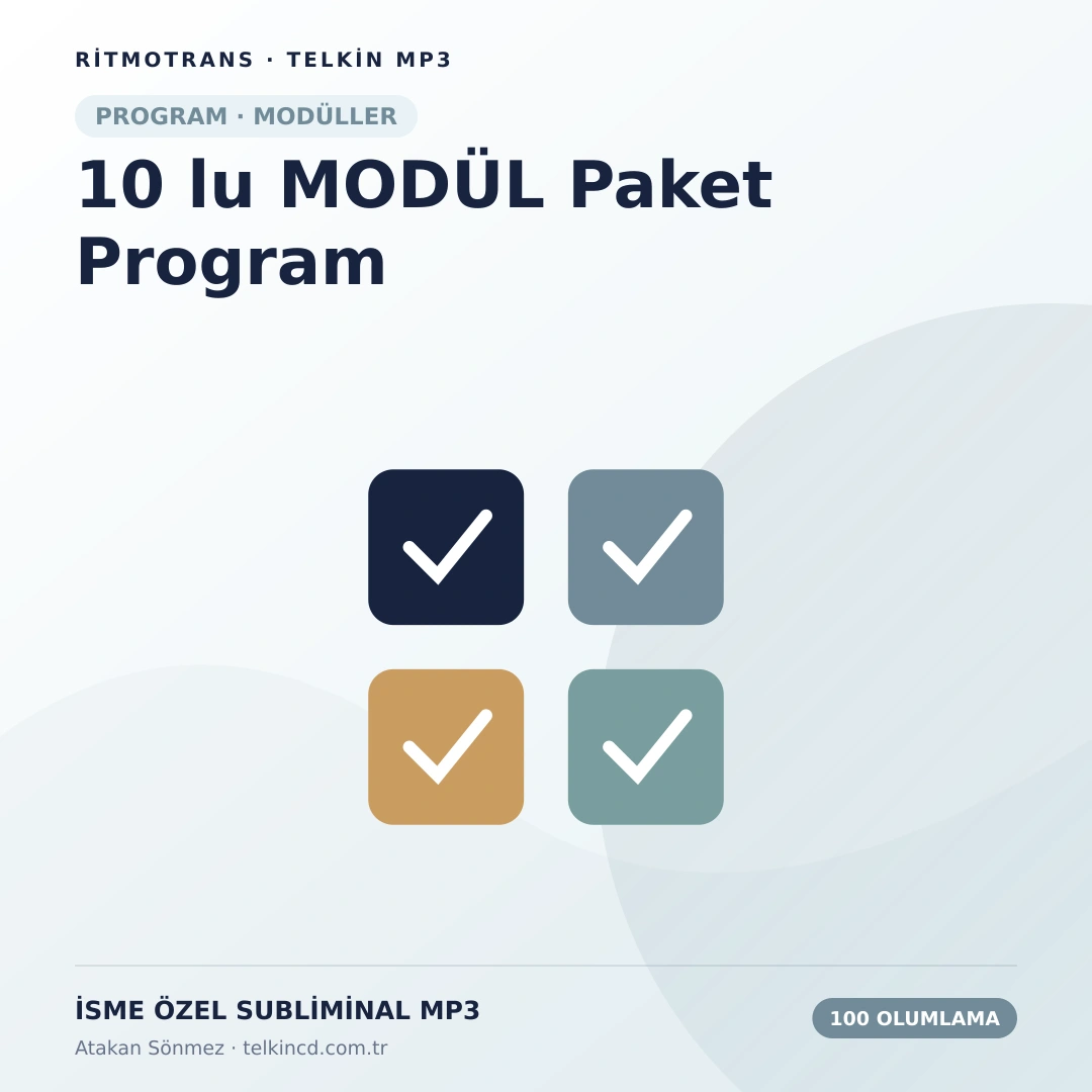 10 lu MODÜL Paket Program 100 Olumlamalı | İsme Özel Telkin MP3