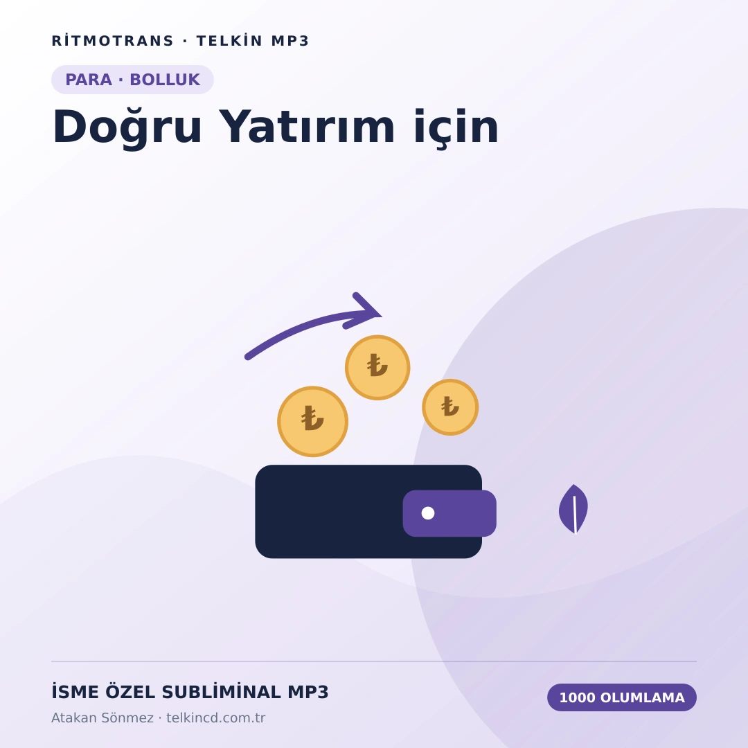 Doğru Yatırım için 1000 Olumlamalı | İsme Özel Telkin MP3